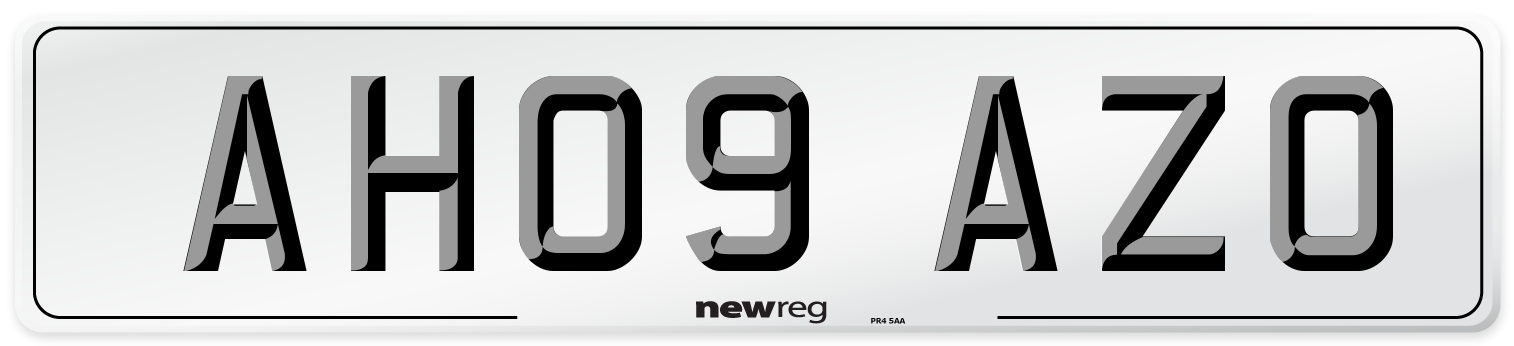 AH09 AZO Number Plate from New Reg